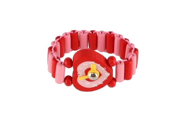Montre en bois bracelet 7cm mélange de types / couleurs avec support