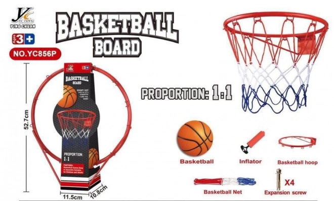 Ballon de basket métallique 1:1 + accessoires