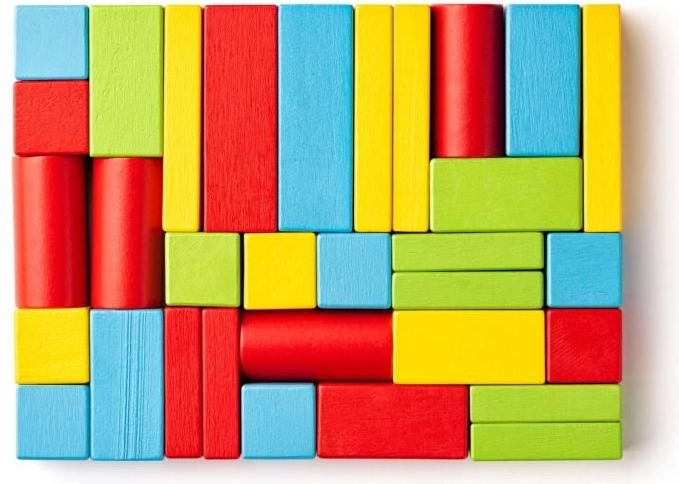 Cubes colorés pour des constructions créatives