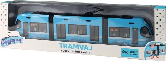 Tramway moderne bleu Ostrava 47 cm