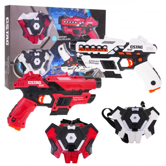 Ensemble d'armes laser + boucliers avec fonction de fumée