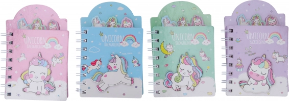 Bloc-notes à motif licorne