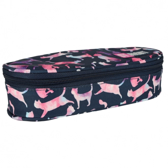 BAMBINO trousse rigide avec rabat chat