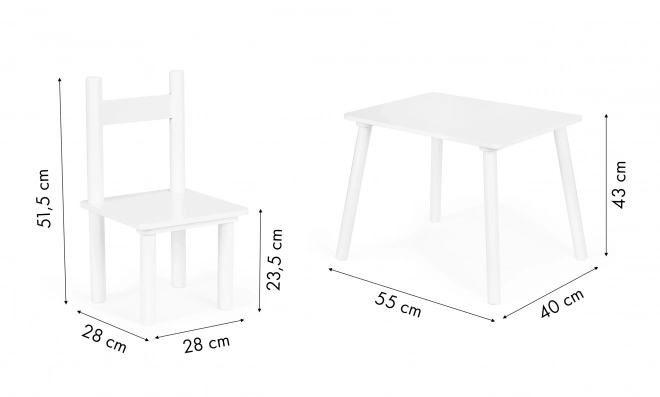 Ensemble de mobilier enfants Table + 2 chaises