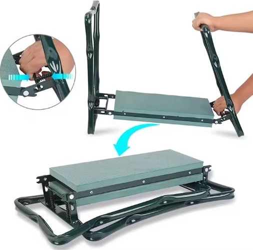 Tabouret et agenouilloir de jardin pliable 3 en 1 avec organisateur