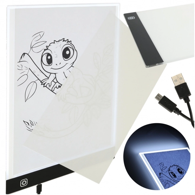 Table à dessin rétroéclairée LED A4
