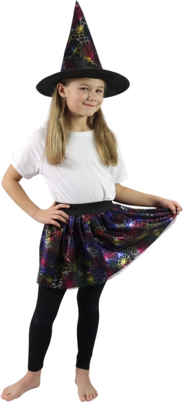 Jupe tutu de sorcière pour enfants avec toiles d’araignée (3–7 ans)