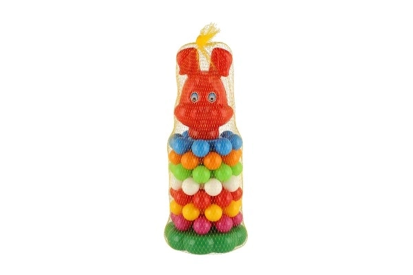 Puzzle pyramide avec anneaux en plastique 26cm dans un filet 12m+