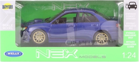 Modèle métallique Subaru Impreza WRX STI 1:24 avec pièces ouvrantes