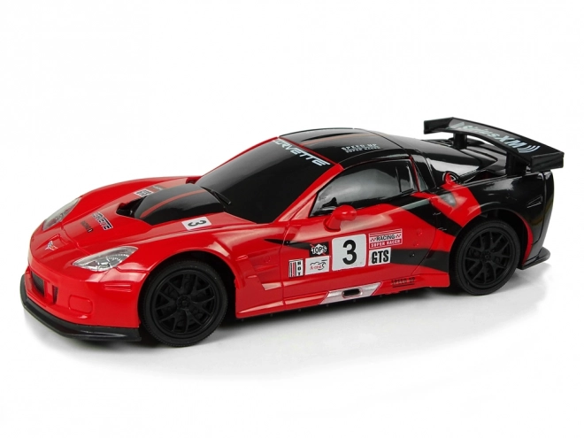 Voiture de sport R/C 1:24 Corvette C6.R rouge avec éclairage