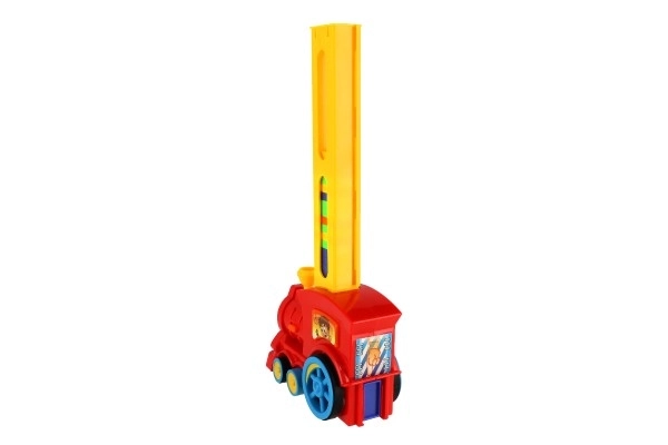 Lokomotive/Ventilateur domino empilant en plastique 16cm avec piles avec son et lumière dans une boîte 33x23,5x8cm