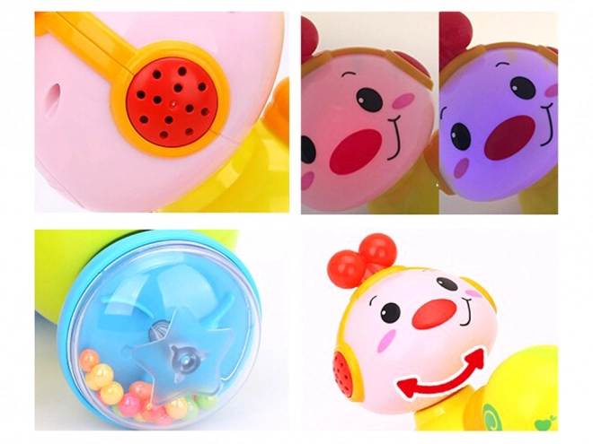 Chenille roulante interactive pour enfants