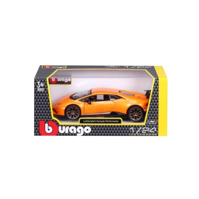 Lamborghini Huracan Performante orange modèle 1:24
