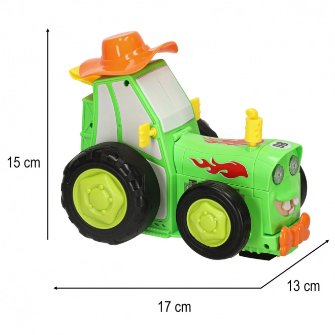 Tracteur de danse sautillant vert à télécommande