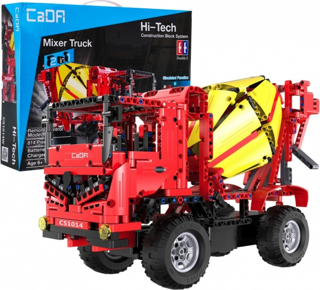 Kit de construction CaDA RC bétonnière 2‑en‑1, 814 pièces