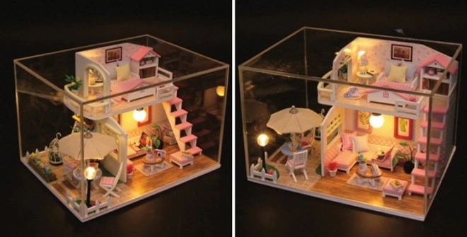 Maquette miniature de maison Rose