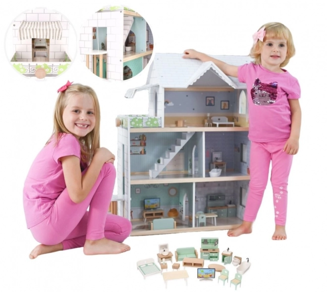 Grande maison de poupées en bois
