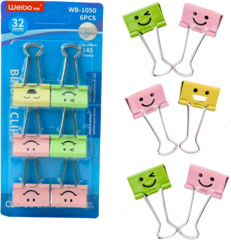 Set de trombones colorés avec visages 32 mm