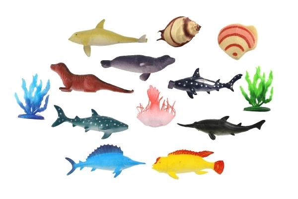 Animaux marins en plastique avec accessoires