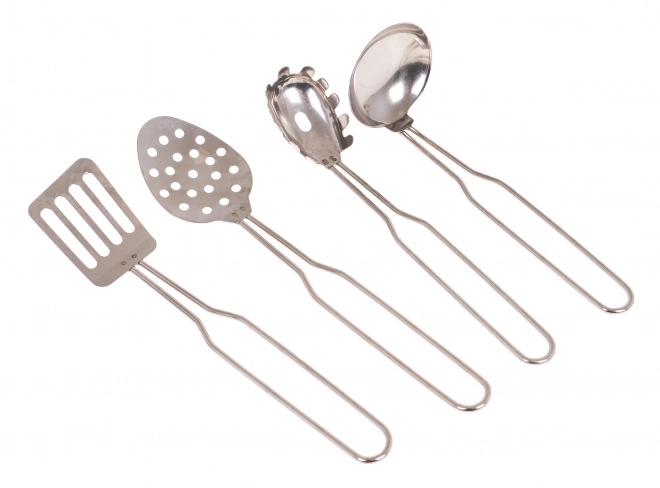 Ensemble de casseroles en métal pour enfants 3+ avec accessoires de cuisine et tablier