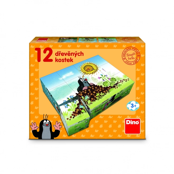 Dino Blocs en bois La taupe pendant l'année 12 pcs