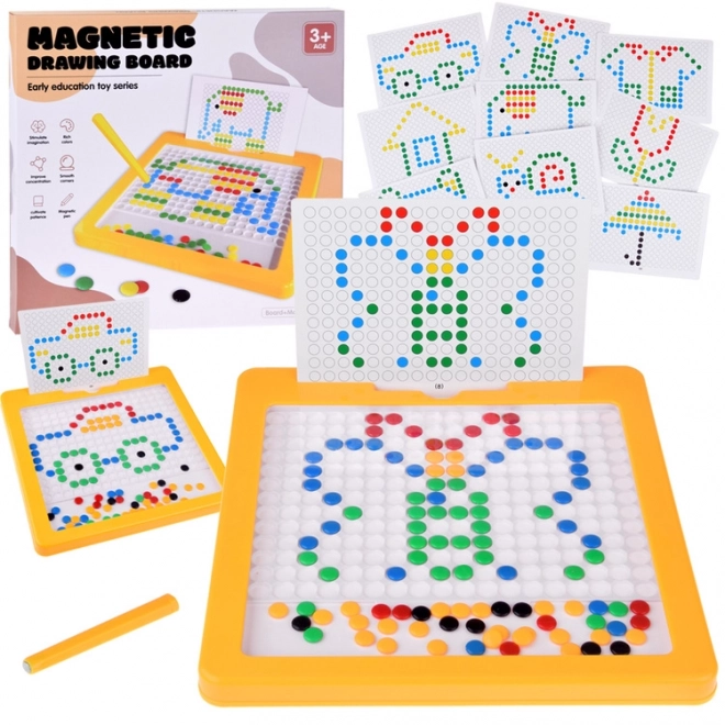 Tableau éducatif magnétique avec chevilles pour assemblage