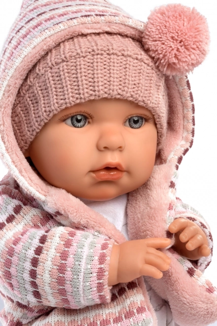 Llorens Baby Julia - poupée réaliste avec sons et corps en tissu doux - 42 cm