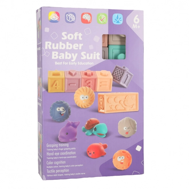 Puzzle éducatif coloré doux avec balles