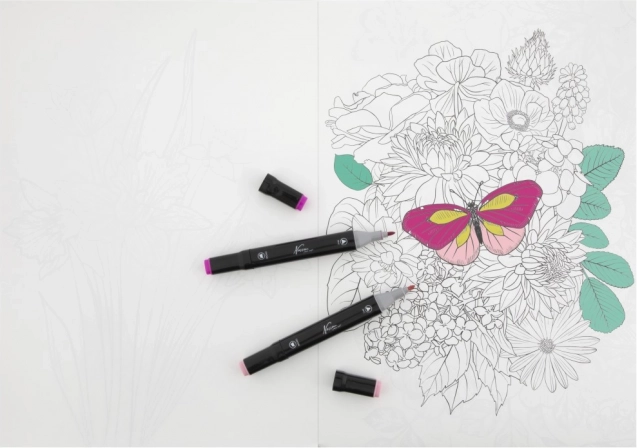 Motifs floraux détaillés