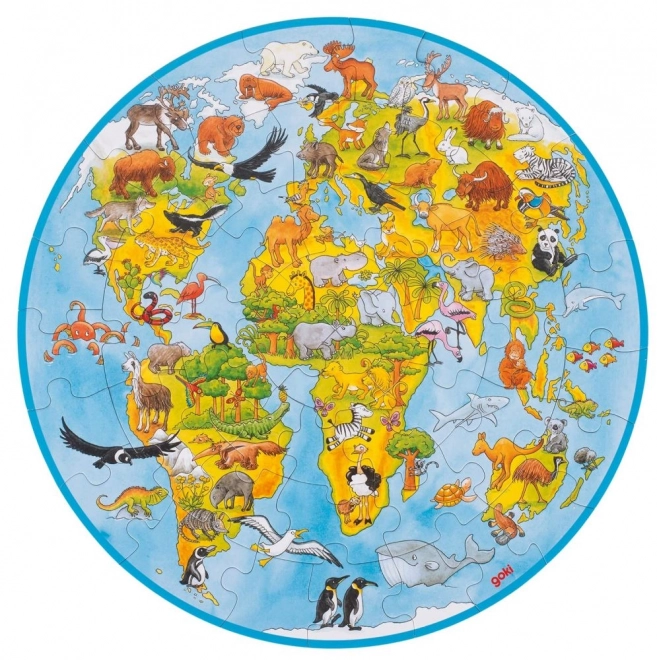 Puzzle Rond Goki Monde XXL 49 Pièces