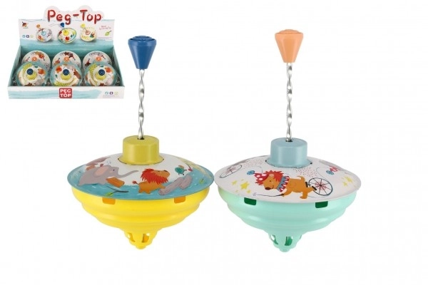 Toupie tournante diamètre 12cm métal 2 couleurs 6 pièces en boîte