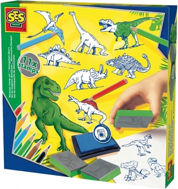 Kit créatif de tampons dinosaures
