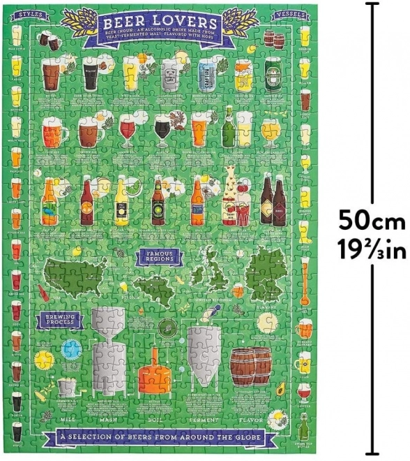 Puzzle de Ridley's Games pour les amateurs de bière, 500 pièces