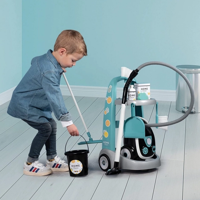 Chariot de nettoyage Smoby avec aspirateur pour enfants
