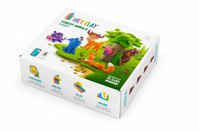 Hey Clay ensemble de pâte à modeler Animaux des bois