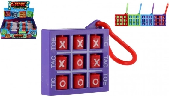 Pendentif jeu Morpion 5 × 5 cm – jeu de voyage de poche