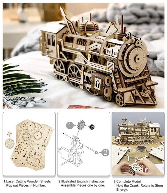 Locomotive - Kit de construction en bois 3D