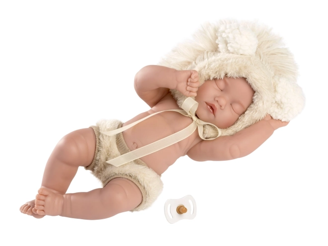Llorens nouveau-né bébé réaliste - fille endormie avec corps en vinyle complet - 31 cm