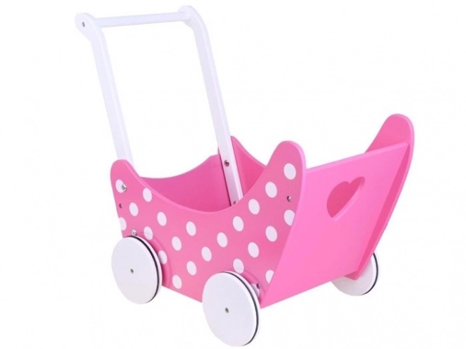 Poussette en bois pour poupées Rétro