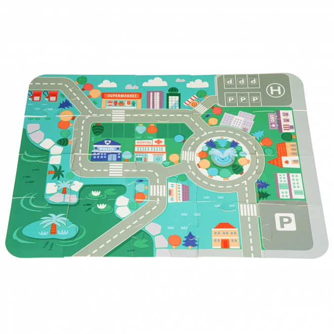 ECOTOYS Blocs de bois Ville