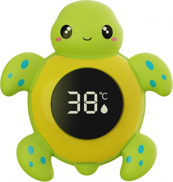 Thermomètre de bain pour enfants Tortue 2 en 1 pour mesurer la température de l'eau et de la pièce