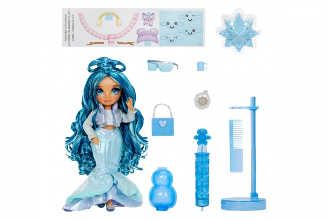 Poupée de mode Rainbow High Hiver - Skyler (Bleu)