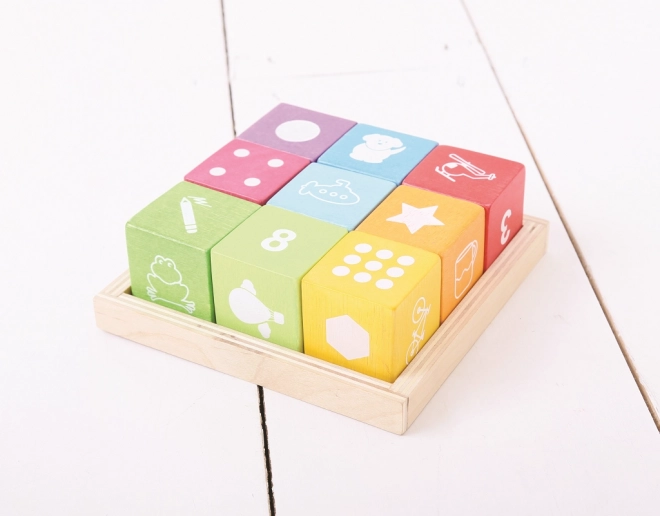Cubes en bois avec images de Bigjigs Baby
