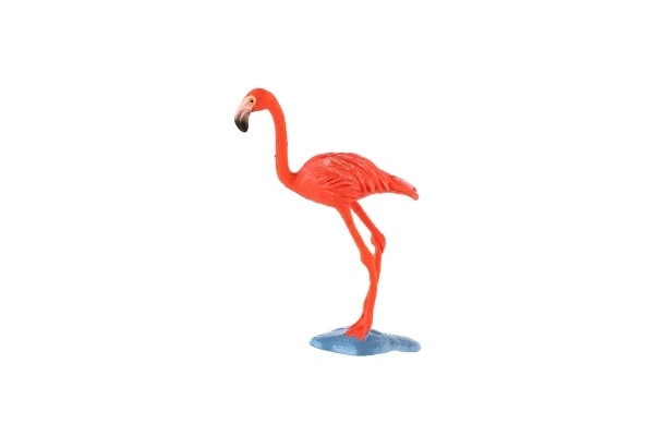 Figurine en plastique de flamant des Caraïbes 9 cm