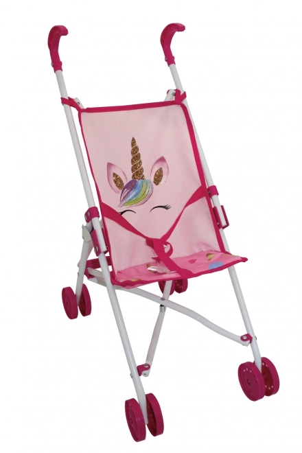 Poussette avec licorne pour poupées Bambolina Amore