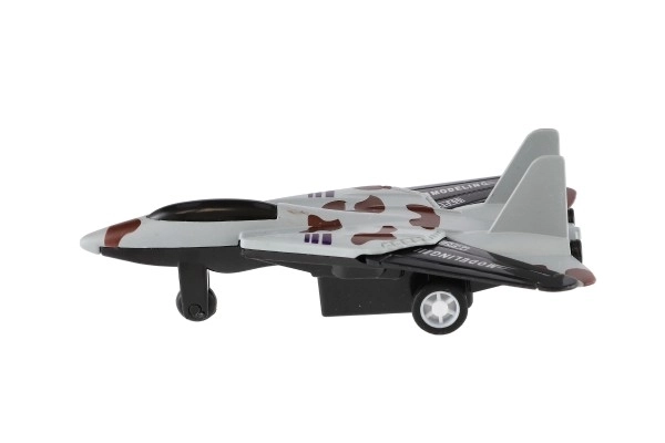 Avion de chasse coloré à rétro-friction