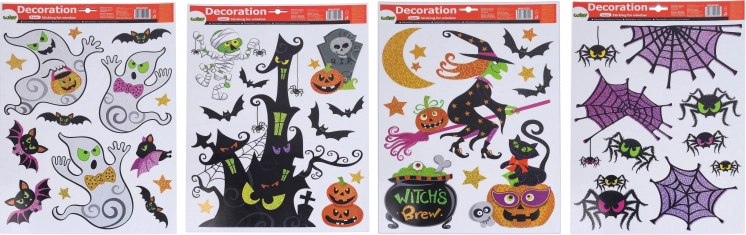 Décoration de fenêtre Halloween 41 × 29 cm