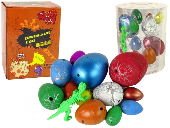 Oeuf de dinosaure croissant 12 pièces. Différentes tailles