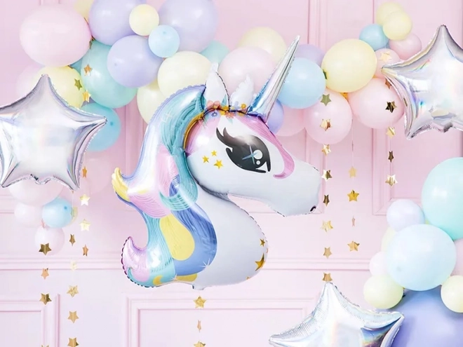Ballon en aluminium Licorne 73cm x 90cm