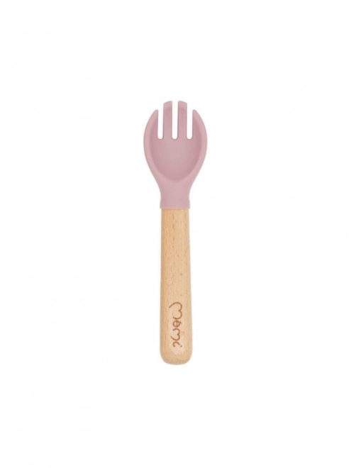 Set de vaisselle en silicone pour enfants MoMi AMI rose